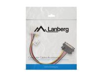 LANBERG kabel SATA zasil.(M)->MOLEX(F) 15cm