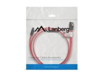 LANBERG kabel SATA III Data 6 Gb/s 1m metalowe zatrzaski