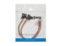 LANBERG kabel zasilający MOLEX(M)->SATA(F) x2 30cm