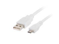 Lanberg kabel USB 2.0 micro AM-MBM5P 1m bialy