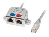 Lanberg adapter rozdzielacz Lan RJ45/2x RJ45 FTP