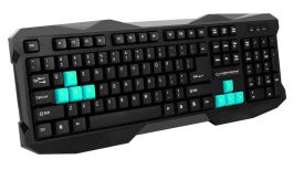 Esperanza EGK101B ROOK - Klawiatura GAMING USB - CZARNO-NIEBIESKA