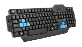 Esperanza EGK200B SEAKER - Klawiatura GAMING Multimedialna USB- CZARNO-NIEBIESKA