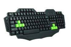 Esperanza EGK402G NINJA - Klawiatura GAMING Multimedialna USB - CZARNO-ZIELONA