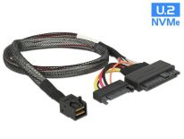 DeLOCK Kabel SAS SFF-8643 -> SAS U.2 SFF-8639 + SATA zasilający 50 cm