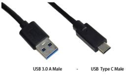 Vakoss MSONIC Kabel USB 3.0 A - USB-C M/M 1,8m, TRANSFER i ŁADOWANIE, MLU668K czarny