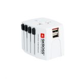 Skross Adapter podróżny MUV 2xUSB, biały