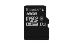 Kingston 16GB microSDHC Canvas Select 80R CL10 UHS-I Single Pack-w/o Adapter