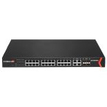 Edimax 24 port PoE+ Gigabit Web Smart Switch, +4x combo SFP/RJ45, budget 450W