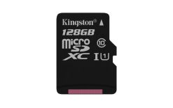 Kingston 128GB microSDXC Canvas Select 80R CL10 UHS-I Card + SD Adapter