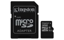 Kingston 32GB microSDHC Canvas Select 80R CL10 UHS-I Card + SD Adapter