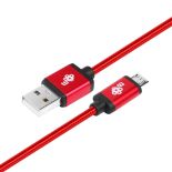 TB Kabel USB-Micro USB 1.5 m czerwony sznurek