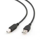 Gembird AM-BM kabel USB 2.0 1M czarny Niklowane końce (kabel drukarkowy )