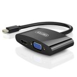 Unitek Adapter miniDisplayPort - VGA/HDMI; Y-6328BK