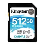 Kingston SD 512GB Canvas Go 90/45MB/s CL10 U3 V30