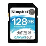 Kingston 128GB SDXC Canvas Go 90R/45W CL10 U3 V30