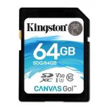 Kingston 64GB SDXC Canvas Go 90R/45W CL10 U3 V30