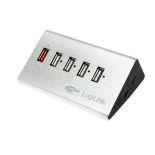 LogiLink - Hub biurkowy USB 2.0 Hub 4-portowy, z zasilaczem