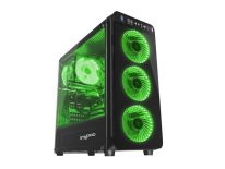 NATEC Genesis Gamingowa Obudowa IRID 300 GREEN MIDI TOWER, USB 3.0