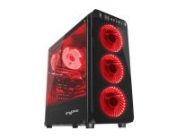 NATEC Genesis Gamingowa Obudowa IRID 300 RED MIDI TOWER, USB 3.0