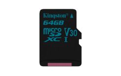 Kingston 64GB microSD Class U3 UHS-I 90R/45W