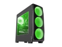 NATEC Genesis Gamingowa Obudowa TITAN 750 GREEN MIDI TOWER, USB 3.0