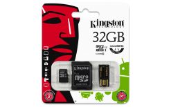 Kingston Karta pamięci Micro SDHC 32GB Class 10 + czytnik USB2.0 + SD Adapter