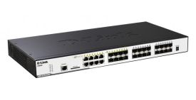 D-Link 24-port SFP Layer2 Stackable Gigabit Switch 8-port Combo 1000BaseT/SFP