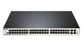 D-Link 48-port 10/100/1000 Layer2 Stackable PoE Gigabit Switch 4-port Combo SFP