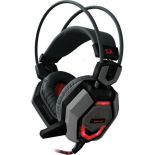 Redragon Słuchawki z mikrofonem Redragon PLACET Gaming Szaro-czerwone