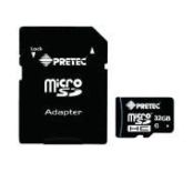 Pretec Karta pamięci 32GB MicroSDHC class 10 + SD adapter