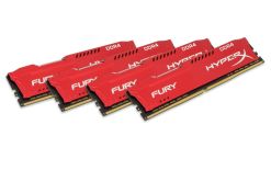 Kingston DDR4 Fury 32GB(4*8GB)/ 2933 CL17 1Rx8 Czerwona