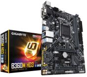 Gigabyte B360M HD3, DDR4, PCI-E 3.0 x16, DVI-D/HDMI