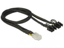 DeLOCK PCI Express kabel zasilający 6-pin żeński > 2 x 8-pin męski 30 cm oplot