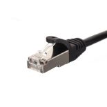 Netrack patchcord RJ45 (osłonka zalewana, kat. 5e FTP, 0.5m, czarny)