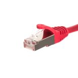 Netrack patchcord RJ45 (osłonka zalewana, kat. 5e FTP, 0.5m, czerwony)