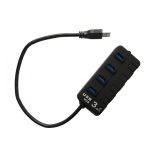 Akyga Hub USB AK-AD-33 (4x USB 3.0; kolor czarny)