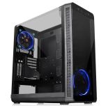 Thermaltake Obudowa View 37 Riing Blue Gull-Wing Glass E-ATX - Czarny