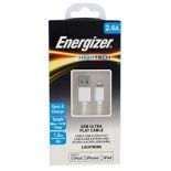 Energizer HIGHTECH Kabel USB FLAT Lightning 1,2 m biały