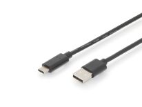 Assmann Kabel USB 2.0 HighSpeed Typ USB C/A M/M czarny 3m