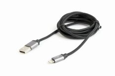 Gembird kabel USB do 8-pin, oplot, wtyki w osłonie metalowej, 1.8m, czarny