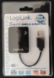 LogiLink hub USB 4-portowy ''smile'' (czarny)