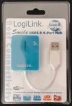 LogiLink hub USB 4-portowy ''smile'' (niebieski)