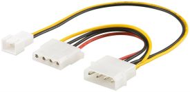 Manhattan adapter zasilania do wentylatora 3 pin - 4 pin molex