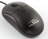 Titanum TITANUM TM107K PIRANHA - Przewodowa Mysz Optyczna USB 3D,1000 DPI ,Czarna,BLISTE