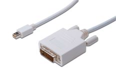 Assmann Kabel adapter Displayport 1.1a Typ miniDP/DVI-D (24+1) M/M biały 1m