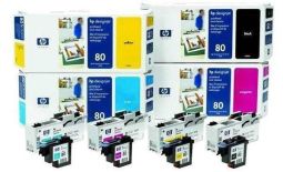 HP 80 Yellow (głowica + gniazdo czyszczące, designjet 1050c/c plus 1055cm)