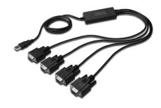 Digitus kabel-konwerterUSB2.0/4 x RS232 (DB9M), 5 LGW