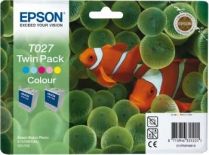 Epson T027403 kolor Twin Pack (wkład atramentowy, Stylus Photo 810, Photo 830, 830U)