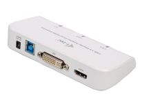 iTec i-tec USB 3.0 Dual Display Adapter 1x HDMI 1x DVI + 1x VGA Adapter Full HD